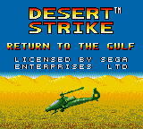 Desert Strike - Return to the Gulf (USA, Europe) Title Screen